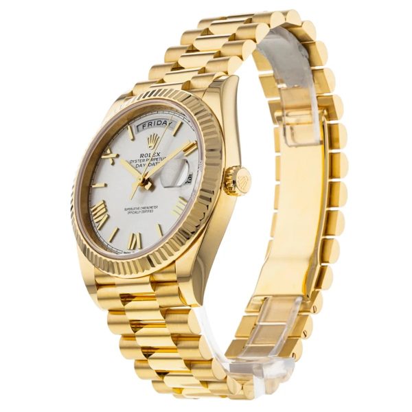 DAY-DATE 40MM President 18K Yellow Gold Silver Roman Dial - Image 3