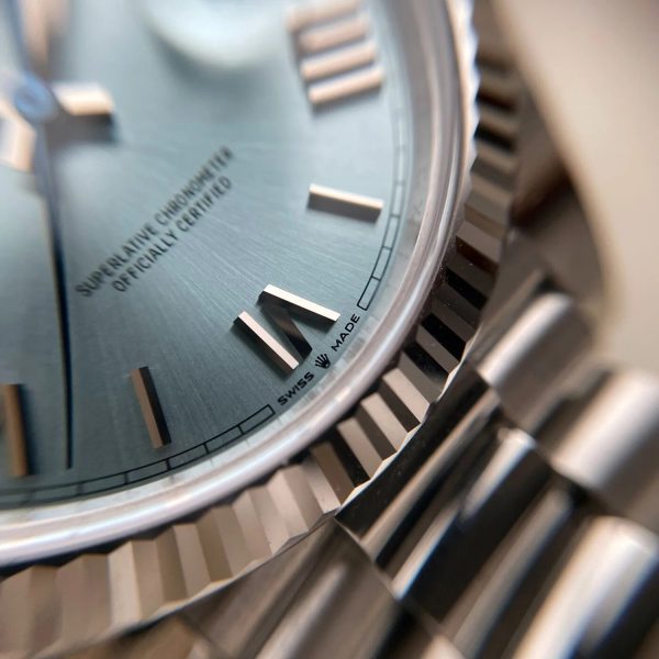 Oyster Perpetual Day-Date President 40mm in Platinum with Ice-Blue Dial Men's Watch 228236-0012 Unworn - Image 5