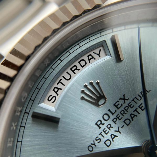 Oyster Perpetual Day-Date President 40mm in Platinum with Ice-Blue Dial Men's Watch 228236-0012 Unworn - Image 6