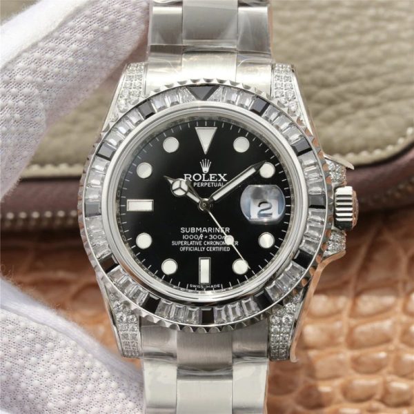 Submariner Date 116659 SABR 18K White Gold Diamonds Sapphires - Image 11