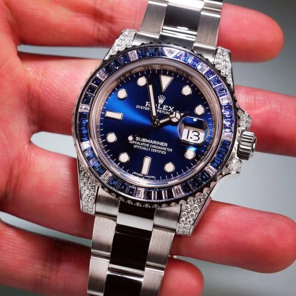 Submariner Date 116659 SABR 18K White Gold Diamonds Sapphires - Image 6