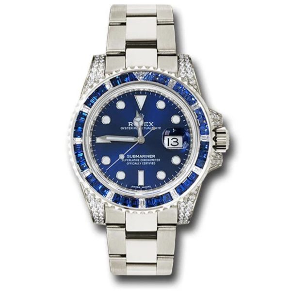 Submariner Date 116659 SABR 18K White Gold Diamonds Sapphires