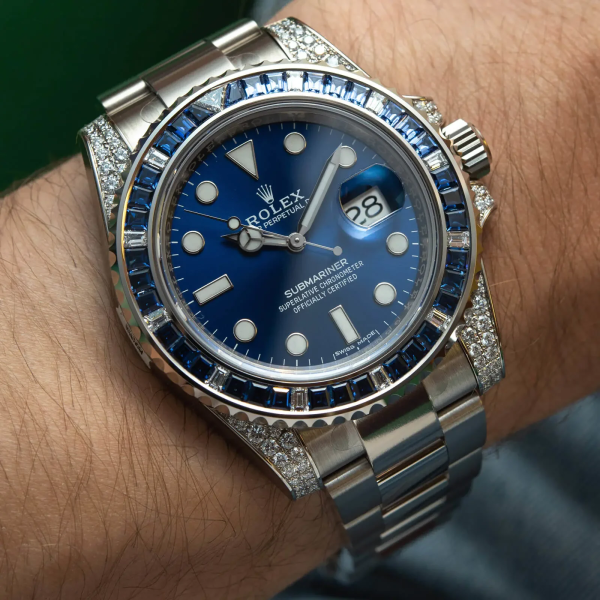 Submariner Date 116659 SABR 18K White Gold Diamonds Sapphires - Image 11